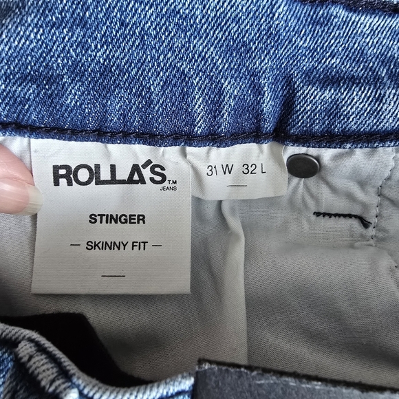 Rolla's Stinger Skinny Fit Ford Blue size 31W 32L - Picture 11 of 14